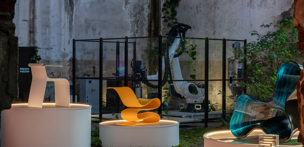 Caracol Powers Robotic LFAM Production for PORTAL, the Decibel’s installation at Milan Design Week 2025 